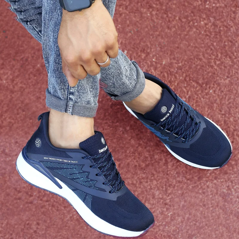 Bacca Bucci Blue Essential Everyday Walking and Running Shoes for Men | Best Price UAE